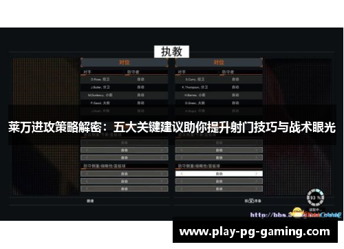 莱万进攻策略解密:五大关键建议助你提升射门技巧与战术眼光